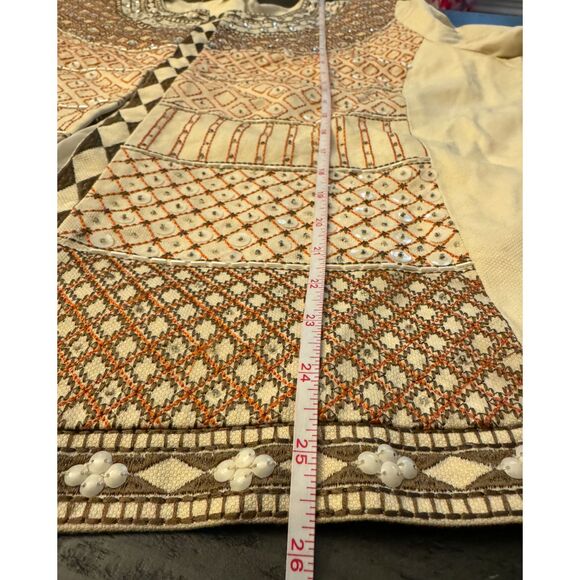 Chico's Beaded Sequined Fully Lined 3/4 Sleeve Jacket - Sz 3 (XL/16) - Picture 12 of 16